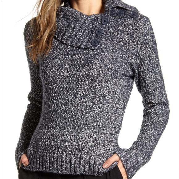 Tommy Hilfiger Sweaters - Tommy Hilfiger Marl Button Detail Sweater
